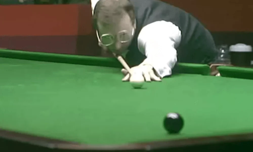 Dennis Taylor during the 1984/85 snooker season