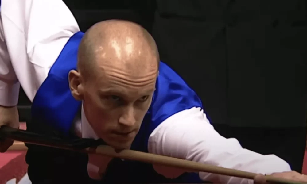 Peter Ebdon during the 2001/02 snooker season