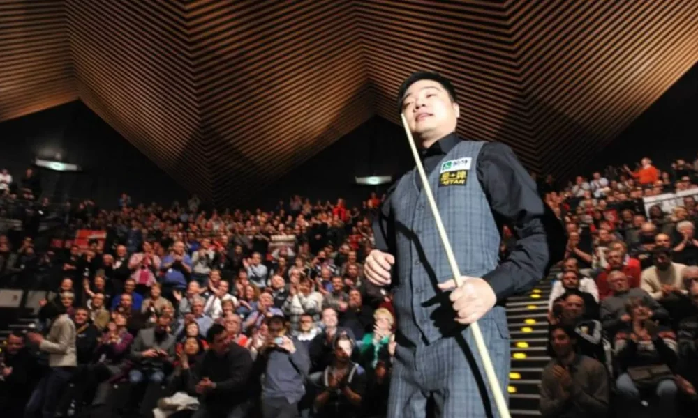Ding Junhui during the 2013/14 snooker season