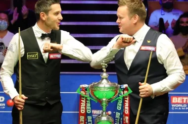 Mark Selby and Shaun Murphy during the 2020/21 snooker season
