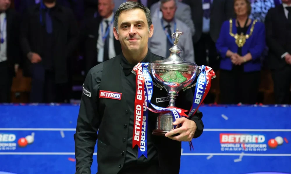 Ronnie O'Sullivan during the 2021/22 snooker season