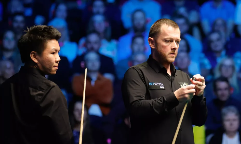 English Open finalists Zhou Yuelong and Mark Allen are contesting again in the Northern Ireland Open quarter-finals