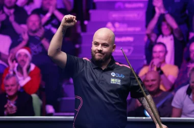 Luca Brecel at the 2025 Snooker Shoot Out