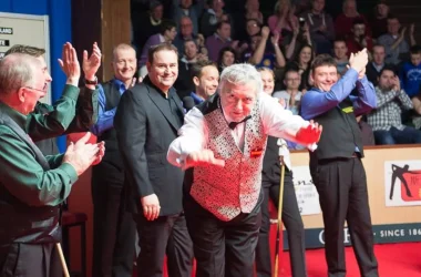 John Virgo at a Snooker Legends event in 2014