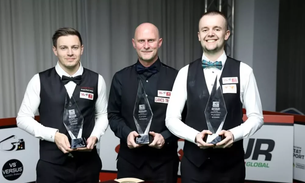 Ashley Carty, Craig Steadman, and Ashley Hugill were the 2026 Q Tour Global Play-Off winners.