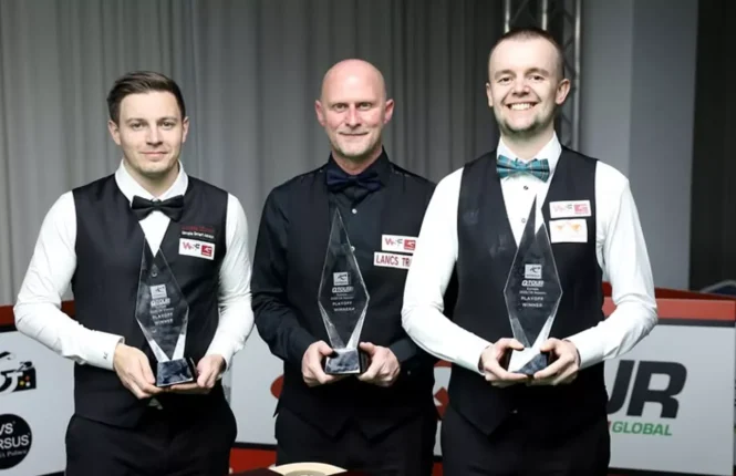 Ashley Carty, Craig Steadman, and Ashley Hugill were the 2026 Q Tour Global Play-Off winners.