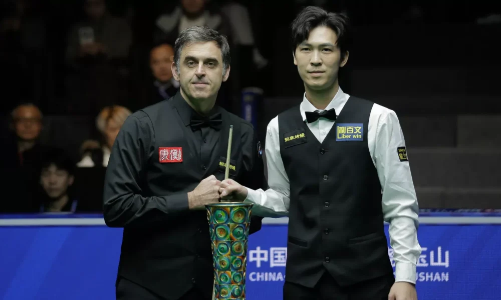 Ronnie O'Sullivan and Thepchaiya Un-Nooh in the 2026 World Open final
