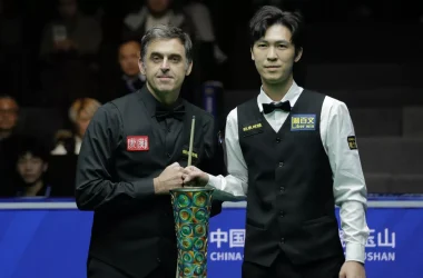 Ronnie O'Sullivan and Thepchaiya Un-Nooh in the 2026 World Open final