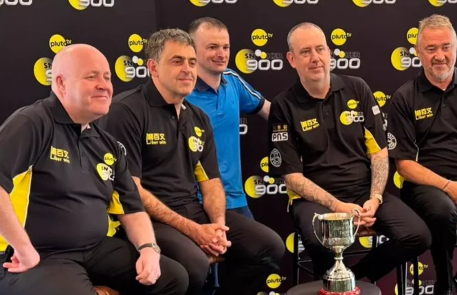 Higgins, O'Sullivan, Williams, and Hendry at the John Virgo Trophy